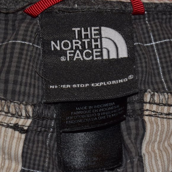 The North Face Button Fly Gray Plaid Shorts size 34 - Picture 4 of 10